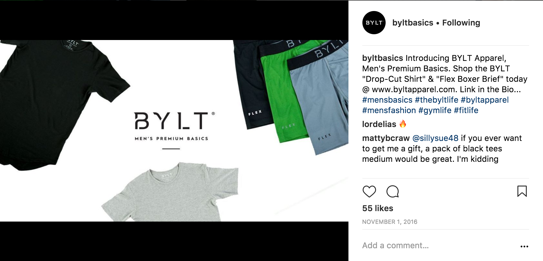 bylt basics sizing